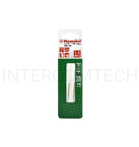 Сверло HAMMER Flex 202-102 DR MT 1,5мм*40/18мм  металл, DIN338, HSS-G, TIN, 2шт.