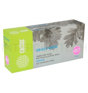 Тонер Картридж Cactus CS-CLT-C407S голубой для Samsung CLP-325 CLX-3185 (1000стр.)