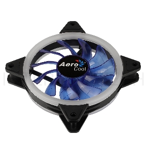 Вентилятор Aerocool REV Blue , 120x120x25мм, цвет светодиодов : синий, подсветка в виде двойного кольца, 3+4-Pin, 1200 об/мин, 41,3 CFM, 15,1 дБА