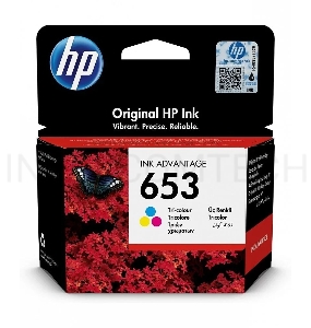 Картридж HP 653 струйный трёхцветный (200 стр)