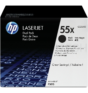 Тонер-картридж набор из 2 шт HP LaserJet CE255XD черный для LJ P3015(2 х 12500стр)