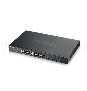 Коммутатор ZYXEL XGS1930-28 Hybrid Smart L2+ switch Zyxel Nebula Flex, 24xGE, 4xSFP+, silent (fanless), Standalone / cloud management