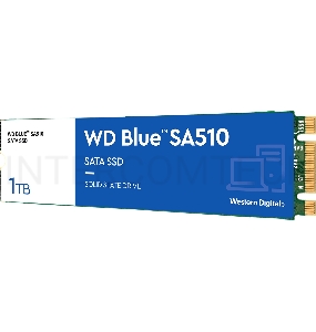 Накопитель WD SSD Blue SA510, 250GB, M.2(22x80mm), SATA3, R/W 550/525MB/s, IOPs 95 000/81 000, TBW 100, DWPD 0.2 (12 мес.)