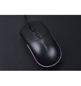 Мышь проводная Dareu LM121 Black (черный), DPI 800/1600/2400/6400, подсветка RGB, размер 116x35x60мм, 1,8м