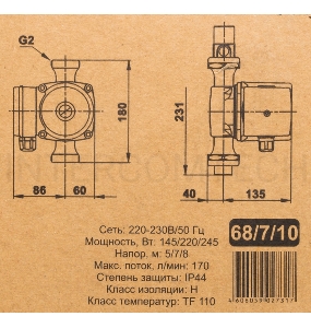 Циркуляционный насос Вихрь Ц-32/8 СТАНДАРТ 68/7/10