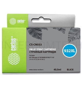 Картридж струйный Cactus CS-CN053 черный для №933 HP OfficeJet 6600 (40ml)