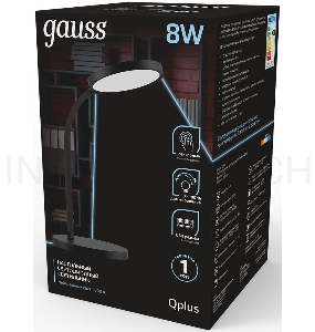 Светильник Gauss GT5032 настольный на подставке черный 8Вт