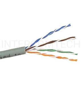 Кабель TWT UTP, серии XS, 4 пары, Кат.5e, PVC, серый, 305 метров