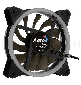 Вентилятор Aerocool REV RGB , 120x120x25мм, 16,8 млн. цветов, RGB подсветка в виде двойного кольца, 3-Pin, 1200 об/мин, 41,3 CFM, 15,1 дБА