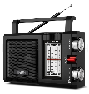 Радиоприемник АС SVEN SRP-450, черный (3 Вт, FM/AM/SW) АС SVEN SRP-450, черный (3 Вт, FM/AM/SW)