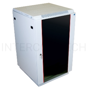 Шкаф коммутационный ЦМО ШТК-М-22.6.10-1ААА 22U 600x1020мм пер.дв.стекл задн.дв.стал.лист 2 бок.пан. направл.под закл.гайки 330кг серый