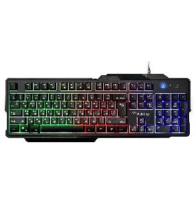 Клавиатура Qumo Cobra K30, проводная, 104 клавиши, подсветка радужная, плетеный кабель