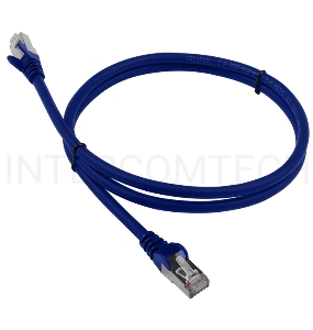Кабель Патч-корд Lanmaster FTP LAN-PC45/S6-1.0-BL вилка RJ-45-вилка RJ-45 кат.6 1м синий LSZH