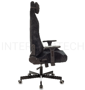 Кресло игровое Knight N1 Fabric черный Light-20 с подголов. крестовина металл