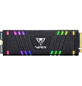 Накопитель SSD Patriot Viper VPR400 1TB, M.2 2280, VPR400-1TBM28H, PCIe 4x4, NVMe, TLC, RGB, 4600/4400, heatshield, RET