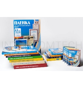 Пленка для ламинирования Office Kit 100мкм A3 (100шт) глянцевая 303x426мм PLP10630