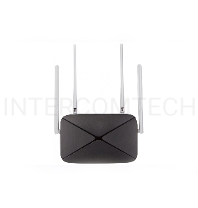 Беспроводный маршрутизатор Mercusys AC12, Dual Band, (867Мбит/с на 5 ГГц + 300Мбит/с на 2,4 ГГц)  4 порта 100 Мбит/с, 4 фиксированных антенны