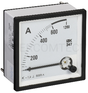 Амперметр Э47 72х72мм 600/5А кл. точн. 1.5 ИЭК IPA10-6-0600-E