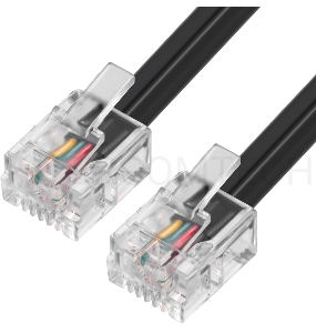 Телефонный шнур Greenconnect удлинитель для аппарата  1.0m GCR-TP6P4C2-1.0m, 6P4C (джек 6p4c - jack 6p4c) черный Greenconnect Телефонный шнур удлинитель для аппарата  1.0m GCR-TP6P4C2-1.0m, 6P4C (джек 6p4c - jack 6p4c) черный