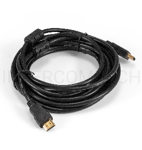 Кабель HDMI ExeGate EX-CC-HDMI-5.0F (19M /19M, 5м, v1.4b, ферритовые кольца, позолоченные контакты)