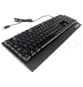 Клавиатура игровая Гарнизон GK-210G, USB, черный, 104 клавиши, подсветка Rainbow, кабель 1.5м