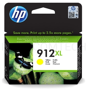 Картридж HP 912XL струйный желтый увеличенной ёмкости (825 стр)