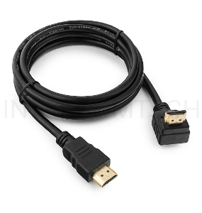 Кабель HDMI Gembird/Cablexpert CC-HDMI490-6, 1.8м, v1.4, 19M/19M, углов. разъем, черный, позол.разъемы, экран, пакет