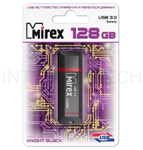 Флеш накопитель 128GB Mirex Knight, USB 3.0, Черный