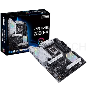 Материнская плата ASUS PRIME Z590-A, LGA1200, Z590, 4*DDR4, HDMI+DP, CrossFireX, SATA3 + RAID, Audio, Gb LAN, USB 3.2*8, USB 2.0*6, COM*1 header (w/o cable), ATX ; 90MB16D0-M0EAY0