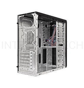Корпус Miditower ExeGate UN-605B Black, ATX, <UN400, 120mm>, 2*USB, Audio, замок блокировки кнопки питания