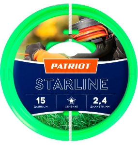 Леска для садовых триммеров Patriot Starline d=2.4мм L=15м (805201061)