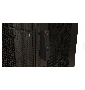 Шкаф серверный напольный Hyperline TTR, IP20, 42U, 2055х600х1000 мм (ВхШхГ), дверь: двойная распашная, перфорация, боковая панель: сплошная съемная, р
