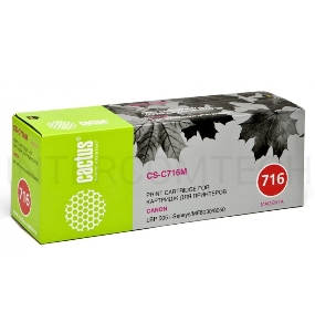 Тонер Картридж Cactus CS-C716M пурпурный для Canon LBP-5050 5050N (1500стр.)