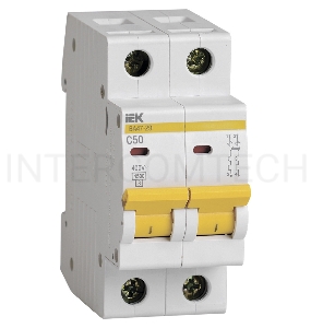 Авт. выкл. Iek MVA20-2-050-C  ВА47-29 2Р 50А 4,5кА х-ка С ИЭК