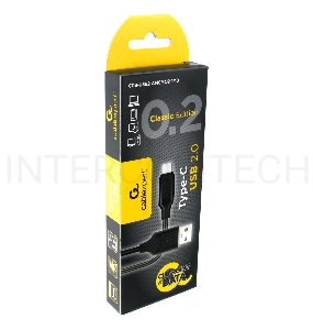 Кабель USB 2.0 Cablexpert CCB-USB2-AMCMO2-1MB, AM/Type-C, издание Classic 0.2, длина 1м, черный, блистер