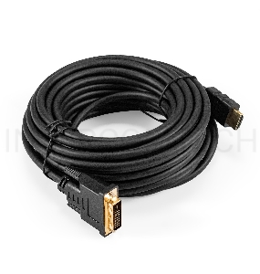 Кабель HDMI-DVI ExeGate EX-CC-HDMIM-DVIM-10.0 (19M/19M, single link, 10м, позолоченные контакты)