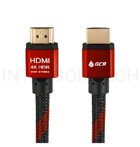 Greenconnect Кабель 2.0m HDMI версия 2.0, HDR 4:2:2, Ultra HD, 4K 60 fps 60Hz/5K*30Hz, 3D, AUDIO, 18.0 Гбит/с, 28/28 AWG, OD7.3mm, тройной экран, BICOLOR нейлон, AL корпус красный, GCR-51490 Greenconnect Кабель 2.0m HDMI версия 2.0, HDR 4:2:2, Ultra HD, 4