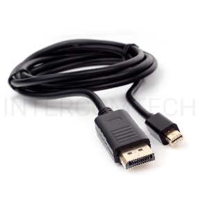 Кабель miniDP<->DP Cablexpert CCP-mDP2-6 , 20M/20M, v.1.2, 4K, 1.8м, черный, позол.разъемы, пакет