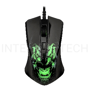 Мышь Qumo Rampage M49, проводная, оптическая, 6 кнопок, подсветка 7 цветов, дыш., 1000/1600/2400/3200  dpi