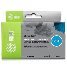 Картридж струйный Cactus CS-CB323N голубой для №178XL HP PhotoSmart B8553/C5383/C6383/D5463 (14,6)