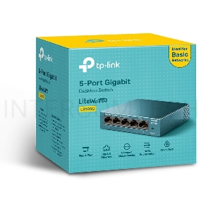 Коммутатор TP-Link 5 ports Giga Unmanagement switch, 5 10/100/1000Mbps RJ-45 ports