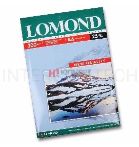 Фотобумага LOMOND Одностороняя Глянцевая, 200г/м2,A4 (21X29,7)/25л. для струйной печати