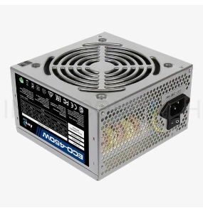Блок питания Aerocool 450W Retail ECO-450W ATX v2.3 Haswell, fan 12cm, 400mm cable, power cord, 20+4P, 12V 4P, 1x PCI-E 6P, 2x SATA, 2x PATA, 1x FDD