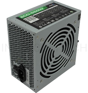 Блок питания Aerocool 550W Retail ECO-550W ATX v2.3 Haswell, fan 12cm, 400mm cable, power cord, 20+4P, 12V 4+4P, 1x PCI-E 6+2P, 4x SATA, 3x PATA, 1x F