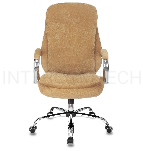 Кресло руководителя Бюрократ T-9950SL Fabric горчичный Velvet 73 крестовина металл хром