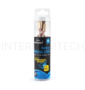 Кабель USB 2.0 Cablexpert CC-U-mUSB01Gd-1M, AM/microB, серия Ultra, длина 1м, золотой, блистер