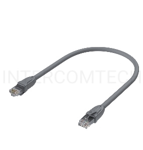 Патч-корд GCR прямой 0.3m UTP кат.6, серый, 24 AWG, ethernet high speed, RJ45, T568B, GCR-52541