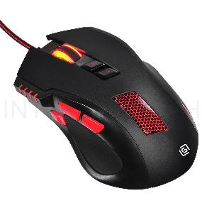 Мышь Oklick/Оклик 806G черный/красный оптическая (3200dpi) USB (8but)