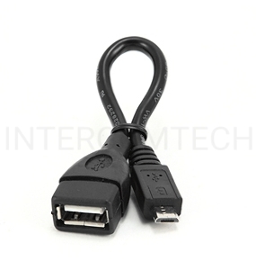Кабель Gembird/Cablexpert A-OTG-AFBM-001 AF/MicroBM, Кабель USB 2.0 OTG  , 0.15м, пакет 