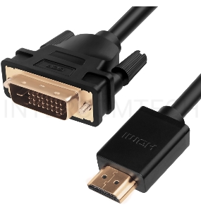 Greenconnect Кабель HDMI-DVI 1.8m черный, OD7.3mm, 28/28 AWG, позолоченные контакты, 19pin AM / 24+1M AM double link, тройной экран Greenconnect Кабель HDMI-DVI 1.8m черный, OD7.3mm, 28/28 AWG, позолоченные контакты, 19pin AM / 24+1M AM double link, тройн